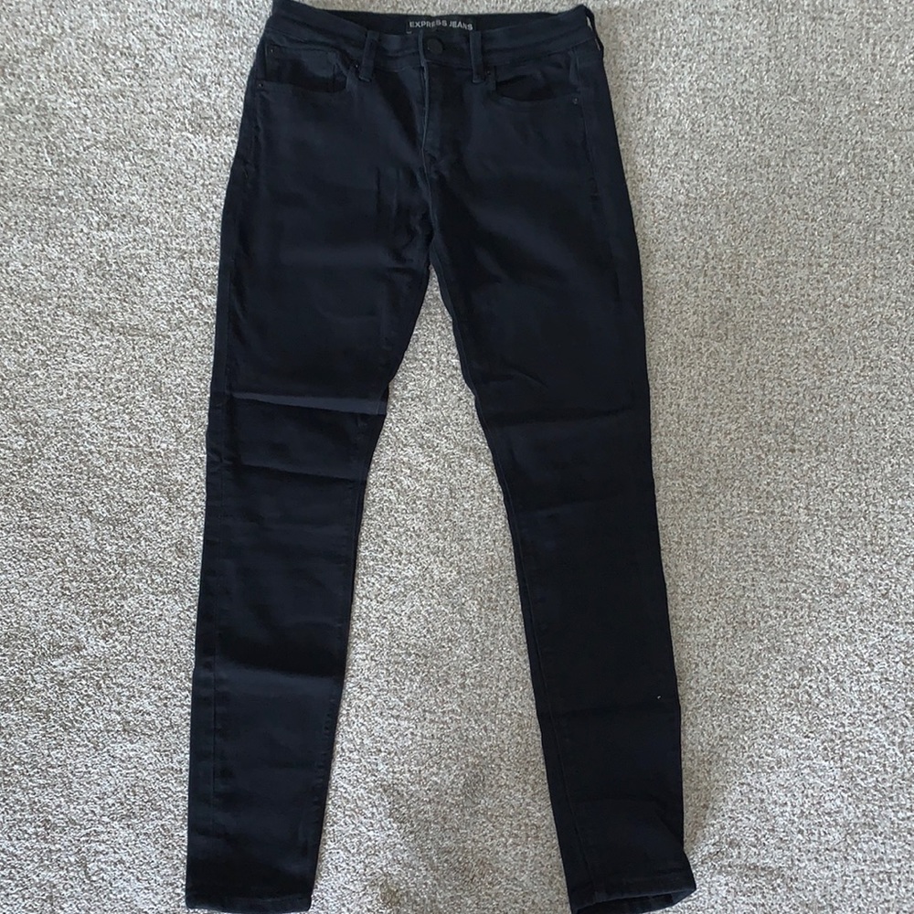 Black express mid rise jegging jeans